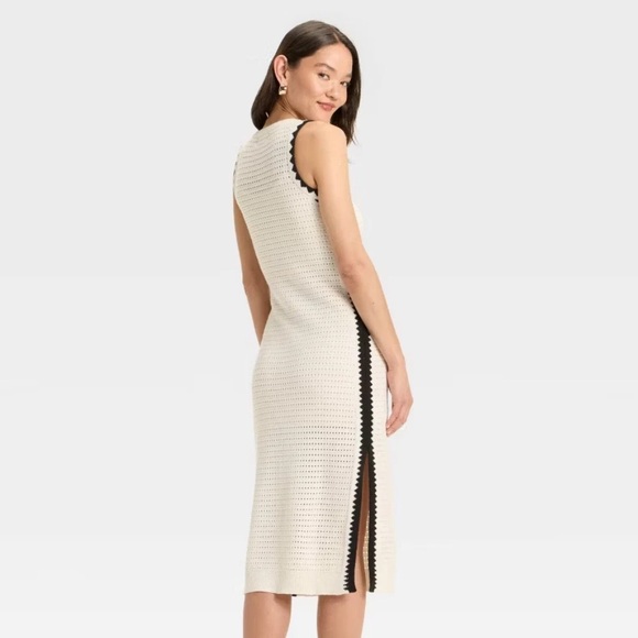 🆕 Universal Thread Openwork Crochet Bohemian Midi Sweater Dress Size M | NWT - Picture 2 of 8